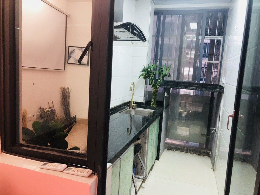 粉色一室一厅套房
