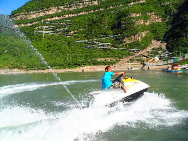  野三坡百里峡-十渡孤山寨2日游>含惊险刺激河道皮艇漂流,15项水上