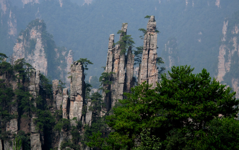 大自然的仙山盆景,中国山水画的原本-张家界