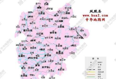 湖南凤凰县导游图