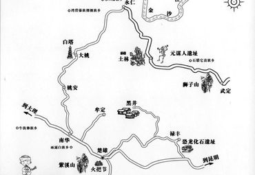 云南楚雄市自驾路线图.