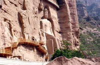 参观炳灵寺石窟