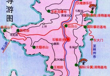 太行山大峡谷手绘地图