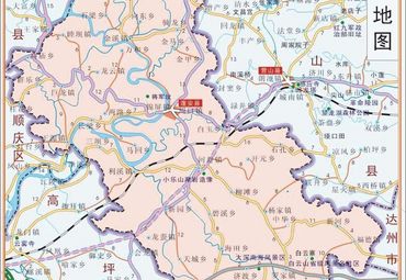 四川省南充市蓬安县地图