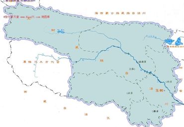 青海玉树藏族自治州地图
