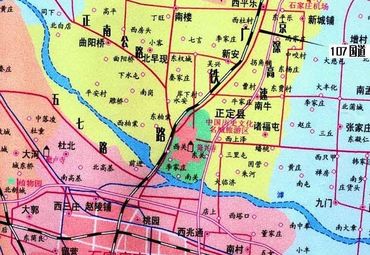 河南正定县地图图片