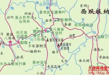 西双版纳旅游地图