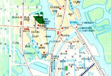 湖南沅江市区交通旅游.