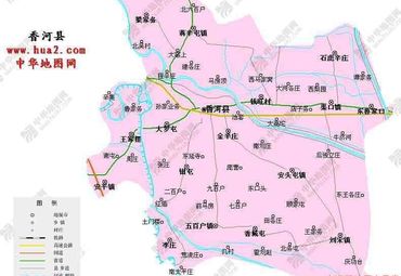 河北省香河 县地图 