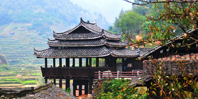 【芋头古侗寨图片】通道侗族县风景图片_旅游景点
