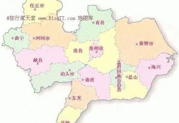 沧州市各县地理位置图.