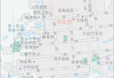 山东滨州市区地图
