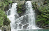 参观王家坡双瀑