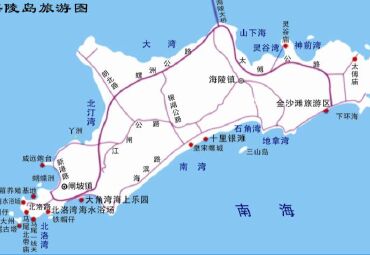 广东阳江海陵岛旅游图