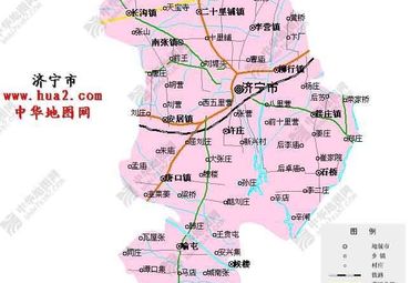 山东省济宁市辖区图
