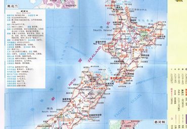 【新西兰地图中文版】_全图\/查询_2014新西兰电子地图下载_途牛
