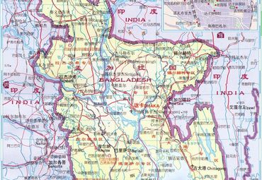 亚洲孟加拉国地图