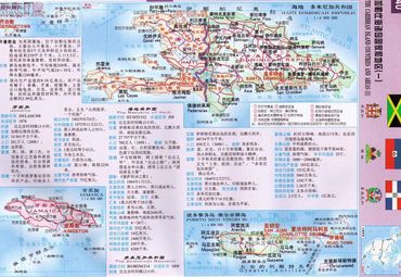 北美洲牙买加地图