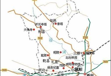 咸阳市交通地图