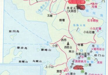 舟山朱家尖风景区地图
