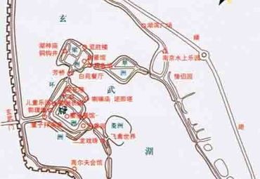 南京玄武湖公园游览图.