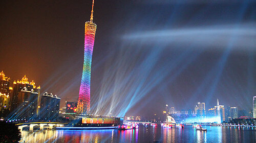 <广州珠江夜游大沙头码头特步号或奇迹号游船-一楼雅座夜游