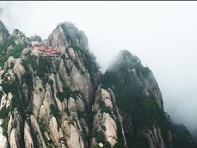 玉屏景区 玉屏景区古称文殊院,是黄山