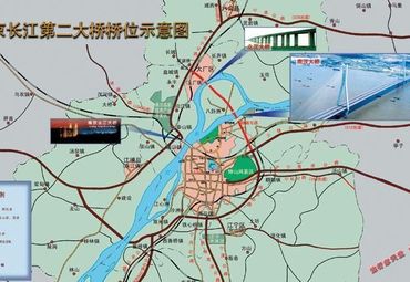 南京长江第二大桥桥位.图片