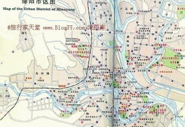 四川省绵阳市市区地图