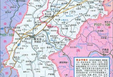 四川雅安地图图片