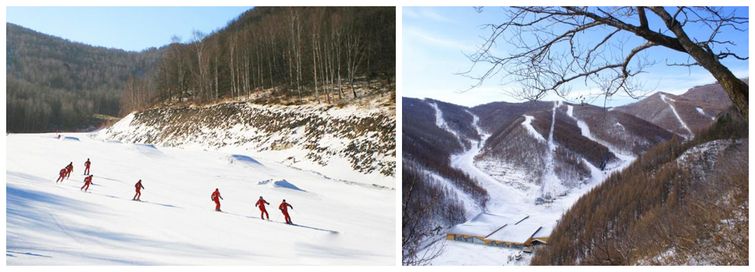 弥补了国内很多滑雪场冬季营业短暂的缺憾;美林谷滑 雪场依山傍水