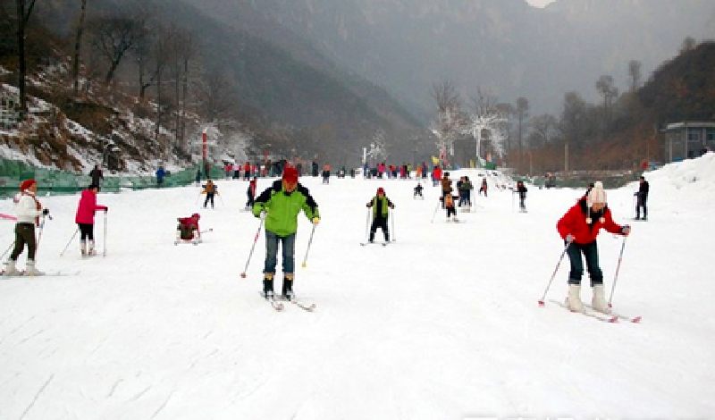 通过整合资源,打造康体旅游,     东营龙居桃花岛滑雪场地处龙居生态