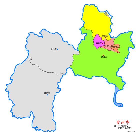 江苏省常州市地图