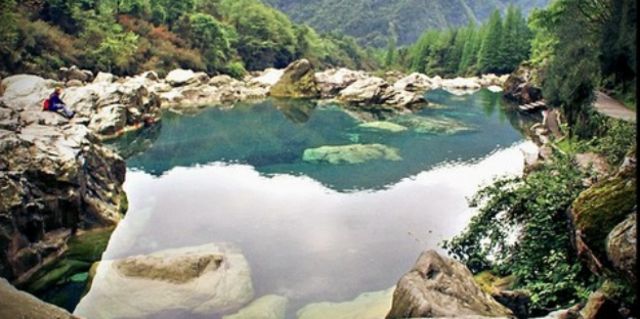 龙门山回龙沟风景图片