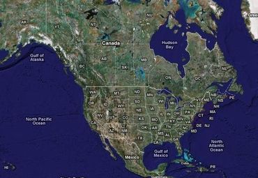 北美洲卫星地图图片
