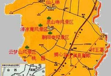 鹤壁云梦山 旅游地图 