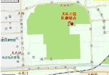天坛公园长廊位置图