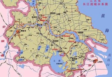 江苏江流域水系图.
