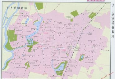 黑龙江省齐齐哈尔市城区地图图片