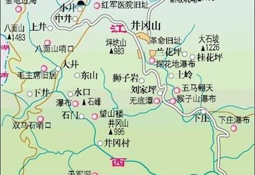 江西井冈山地图图片