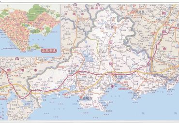 广东省汕尾市国省道路交通地图