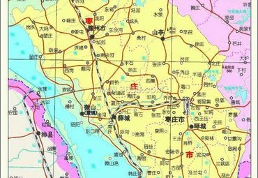 山东枣庄市地图