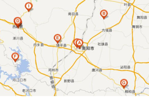 馆地址:民主街100号b,七十二潭地址:河南省南阳市方城县239省道附近c