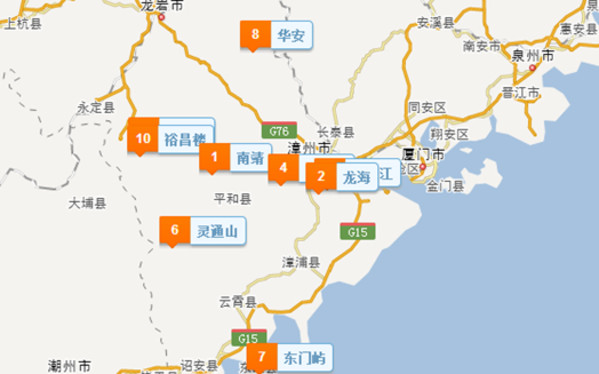 漳州旅游地图_漳州旅游详细地图_漳州旅游地图详解