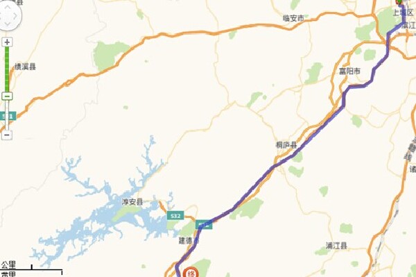 2,自驾车:从杭州市区上320国道,经过富阳,桐庐,建德,再转上330国道