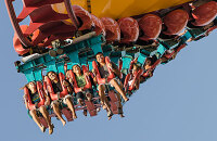 圣诞公园玩过山车