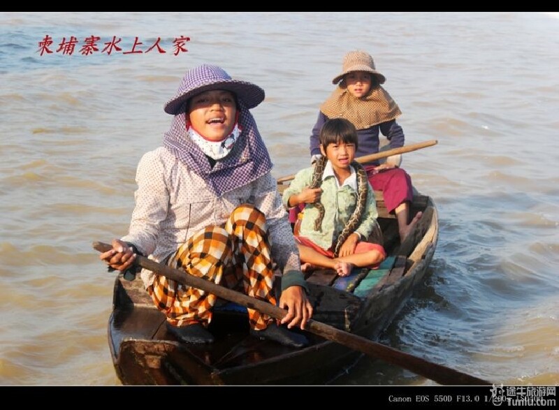 柬埔寨洞里萨湖的水上人家