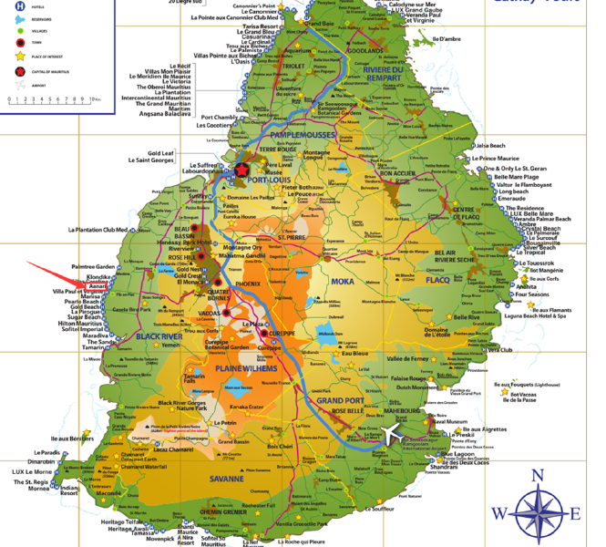 路易港 第1天 全天安排 aanari  hotel  &  spa 酒店位于毛里求斯的西