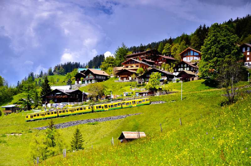 瑞士之旅世界花园中漫步