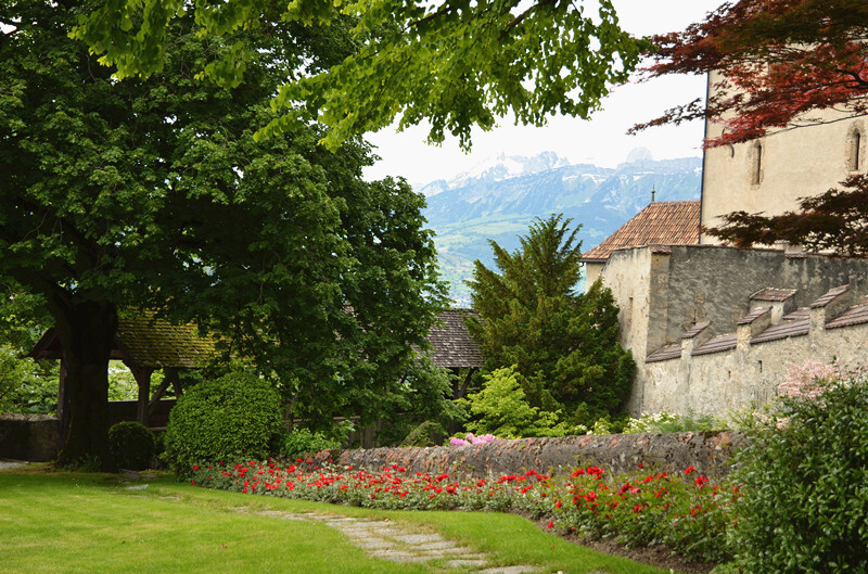 瑞士之旅世界花园中漫步